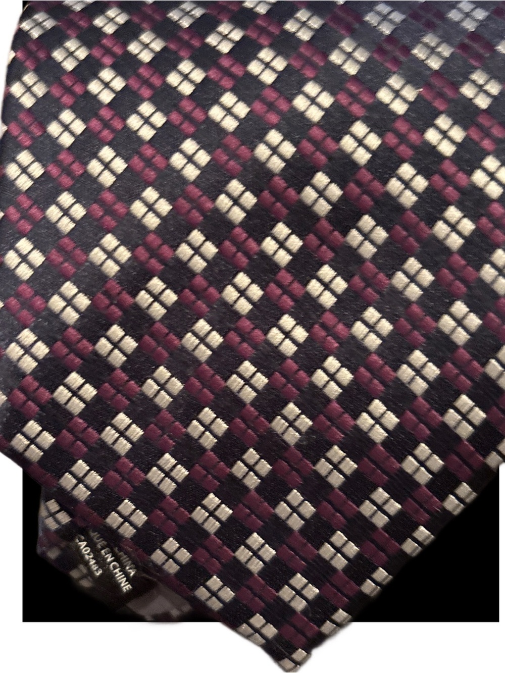 Elegant Purple & Silver Formal Tie